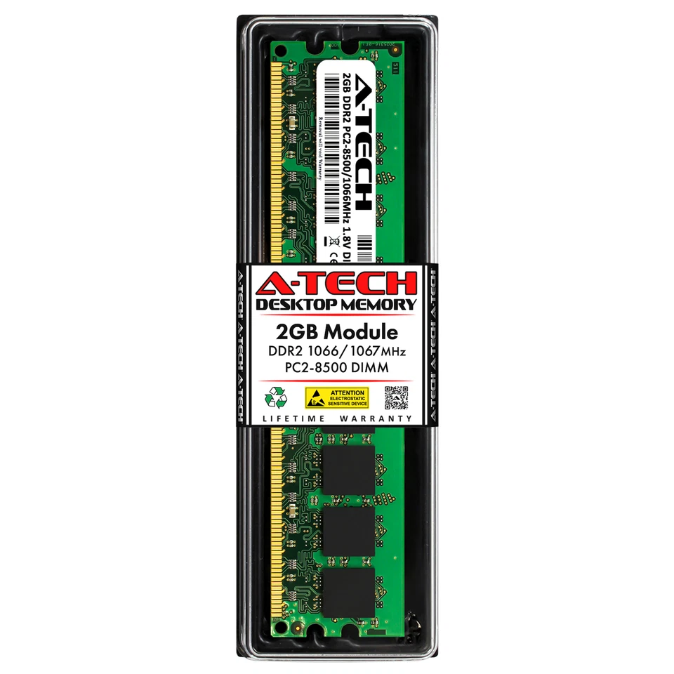 GSkill F2-8500CL5D-4GBPK A-Tech Equivalent 2GB DDR2 1066 8500 Desktop Memory RAM - Image 1 of 2