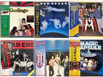 Godiego Lot of 6 Vinyl LP J-Pop City Pop Rock Funk Japan Magic Monkey etc W/ Obi - Image 1 of 4