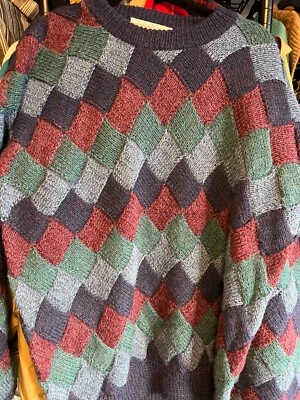 vintage Peruvian Connection Knit Sweater 100 % Alpaca  Abstract  Mens  48" chest - Image 1 of 2