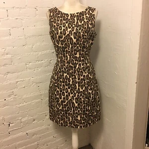 Kate Spade v-back leopard print sheath dress size 10 - Picture 1 of 7
