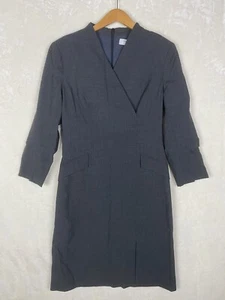 MM. LaFleur Sheath Dress Womens 8 Gray Wool Blend 3/4 Sleeve lined Career Office - Picture 1 of 12