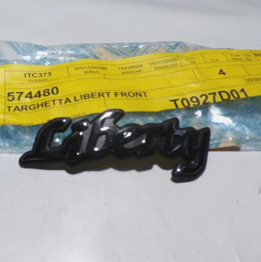 TARGHETTA "LIBERTY" ANTERIORE PER PIAGGIO LIBERTY (574480) - Immagine 1 di 1