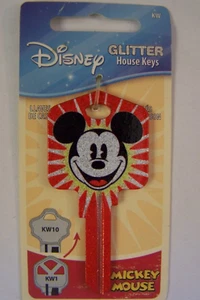 Disney Mickey Mouse Glitter KW1/KW10 house key blank - Picture 1 of 1