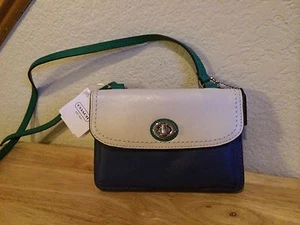 Neu mit Etikett Coach Park Französisch blau Farbblock Dylan Umhängetasche Geldbörse # 49554  - Bild 1 von 4