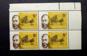🔹 AUSTRALIA - 1965 - 50th Anniversary Death Lawrence Hargrave - M.N.H. BLOCK(4) - Picture 1 of 1