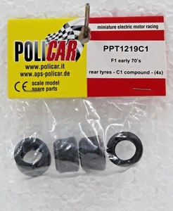 Policar PPT1219C1 F1 early 70's Rear Tires C1 1/32 Slot Car Part - Picture 1 of 1