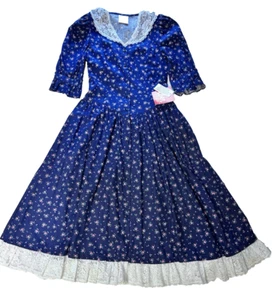 Eber dress 80’s Floral Prairie Cottagecore Midi Gunne Sax Inspired sz 7 NWT - Picture 1 of 14