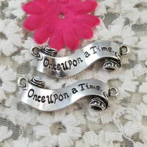 Kostenloser Versand 12 Stck. Antik Silber Once Upon A Time Steckverbinder 45 x 12 mm H-5222 - Bild 1 von 4
