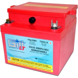 GILL LT 7243-14 LT Sealed Lead Acid Aircraft Battery  (FAA-8130-3 INCLUDED) - Bild 1 von 3