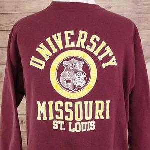 VINTAGE UNIVERSITY OF MISSOURI ST LOUIS JANSPORT USA MADE SWEATSHIRT SZ XL 90s - Picture 1 of 8