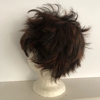 Annette Wig by Ashro 6911236 Dark Brown Burgundy Short Shag - Image 1 of 4