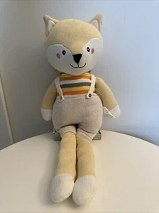 Spark Create Imagine Fox Knit Plush Toy Beige Stuffed Animal Woodland 20” Nwt - Picture 1 of 5
