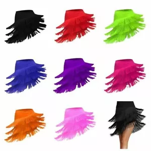 Lady Latin Tassel Fringe Skirt Dancewear Samba Salsa Dance Dress Ballroom Modern - Picture 1 of 16
