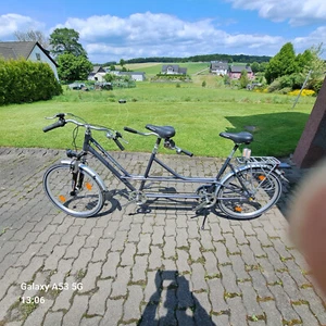 28" Tandemfahrrad Neu, 7Gang, Silber/Antrazit, Mifa. - Bild 1 von 2