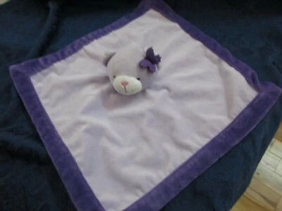 Tiddliwinks Teddy Bear Velour Lovey Security Blanket 13" Lavender Lilac purple - Image 1 of 4