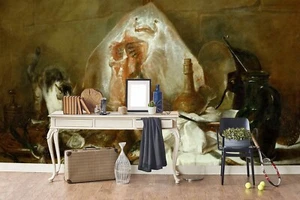 Pintura al óleo 3D gato papel pintado mural desmontable autoadhesivo 21 - Imagen 1 de 2