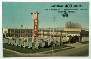Postal fotocromática vintage Imperial 400 Motel Willcox Arizona - Imagen 1 de 2
