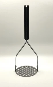 Ecko Stainless Steel Potato Masher Riveted Black Handle Made in USA - Picture 1 of 5