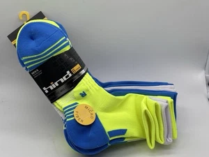 NEW 6 PAIR PACK MENS HIND ATHLETIC MID CREW SOCKS SIZE 6-12 ARCH SUPPORT $38 - Picture 1 of 4