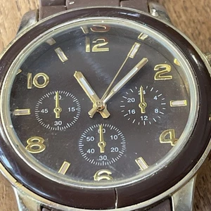 Target Brand Damenuhr goldfarben braunes Zifferblatt - Bild 1 von 5