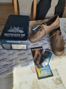 Mephisto Herren Männer Sneaker Schuhe Sport Braun Neu EU Gr.45,5 Echt Leder 1871 - Picture 1 of 18