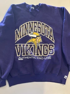 Vintage 1995 Minnesota Vikings NFL xl purple crewneck sweatshirt 90s HOLE - Bild 1 von 8