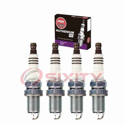 4 pcs NGK Ruthenium HX Spark Plugs for 2009-2011 Chevrolet Aveo5 1.6L L4 - tp - Image 1 of 4