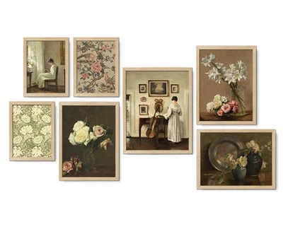 Vintage Rustic Art Prints Set of 7 - Farmhouse Gallery Wall Art Poster Bundle - Image 1 of 4