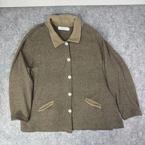 Willow Cardigan Womens Size XL 100% Cotton Artsy Boxy Made in Usa - Picture 1 of 12