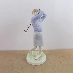 Wedgwood Lady Golfer Figurine Bisque Porcelain 9" Tall VGC - Picture 1 of 6
