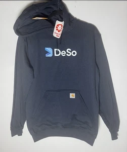 Carhartt Loose Fit Midweight Hoodie Sweatshirt mit Logo Gr. S Navy. - Bild 1 von 5