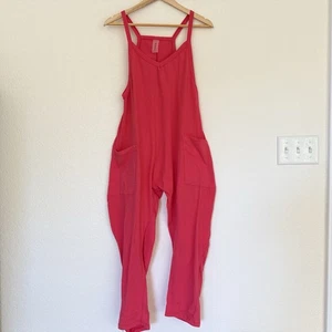 As Revival Hang Tough Jumpsuit Womens Size XS Pink Slouchy Front Pockets - Picture 1 of 10