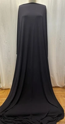 100%  Rayon Matte Jersey Dark Navy Blue Color By The Yard  54" Wide - Image 1 of 4