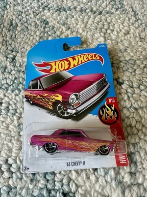 Hot Wheels “HW Flames” ‘63 Chevy II 7/10 - New In Box - Image 1 of 2