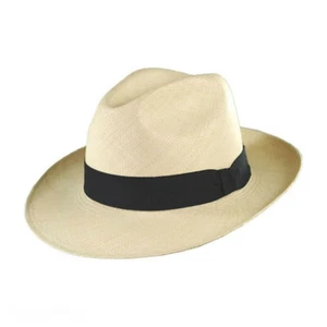 Sombreros Jaxon Brisa Grado 4 Panamá Paja Fedora Sombrero - Imagen 1 de 18