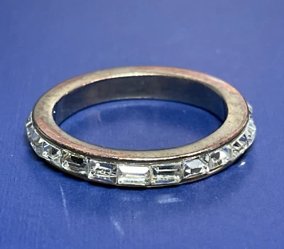 Ann Taylor Gold Tone Crystal Ring - Size 8 - Image 1 of 4