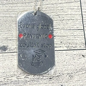 Keychain “even a global pandemic couldn’t stop me” nursing graduation Silver - Picture 1 of 5