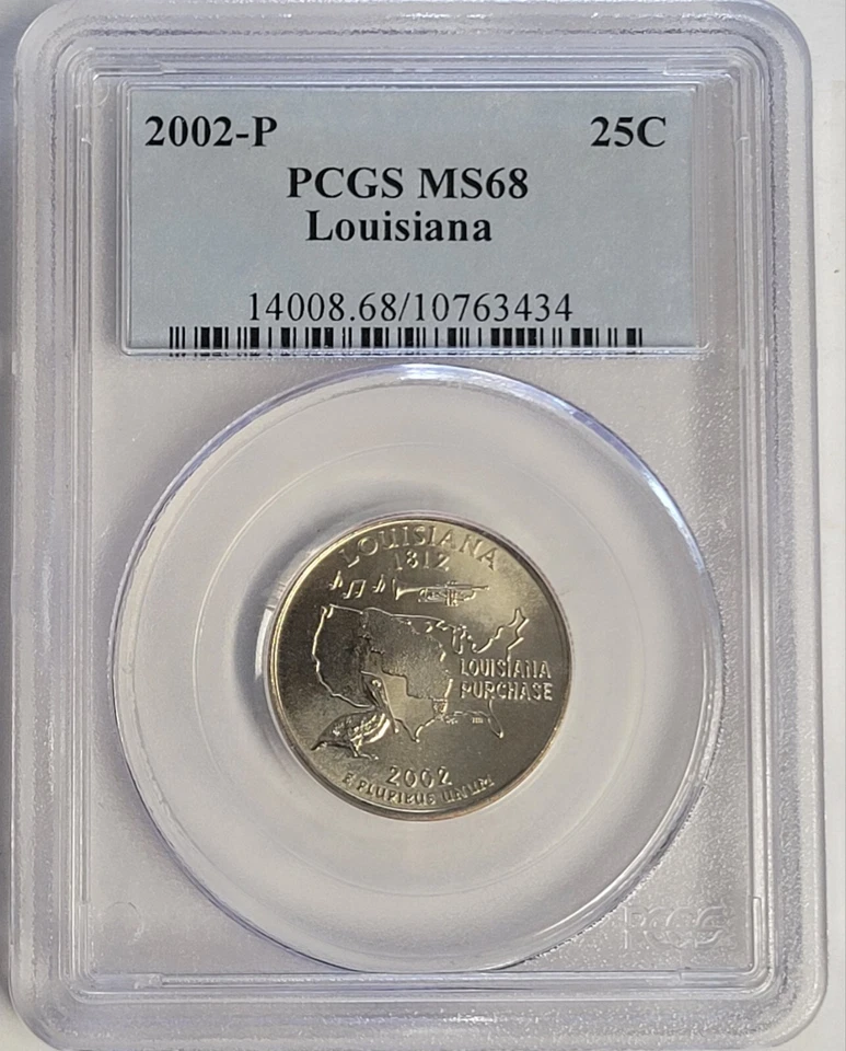 2002-P PCGS MS68 Louisiana State Quarter - Image 1 of 3