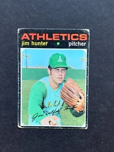 Carta Baseball 1971 Topps Jim Catfish Hunter Oakland A's #45 - Foto 1 di 2