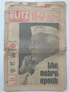 THE NEHRU EPOCH 1947-1964 Blitz Newspaper 15th August 1964 - Picture 1 of 12