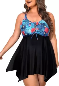 Plus Size Bathing Suit for Women Tankini Swimsuit 2 Piece Swim Suit Size 20 - Picture 1 of 6