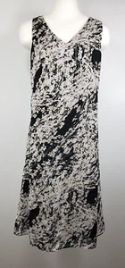 Geoffrey Beene Sport Dress - Size 8 - Black, Tan & White Multicolor Print - Picture 1 of 15