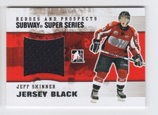 2009-10 ITG HEROES PROSPECTS JEFF SKINNER JERSEY BLACK GAME USED Sabres Rangers