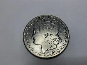 1897 Morgan Silver Dollar (New Orleans Mint) VG-03 - Foto 1 di 2