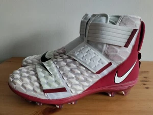 Nike Force Savage Elite 2 White Red Football Cleats BV3962 102 Men's Size 15 - Picture 1 of 8
