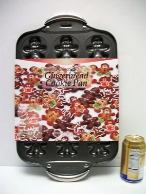 Sartén antiadherente para galletas de jengibre de Navidad Norpro con instrucciones de decoración de recetas Foto 1 de 4
