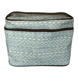 ESTEE LAUDER Vintage Southwest Pattern Cosmetic Makeup Bag – Baby Blue - Picture 1 of 8