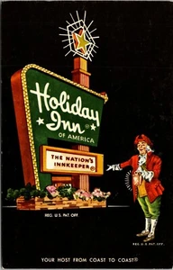 Postkarte TN Holiday Inn of Bristol TENN-VA Paul Revere At Night TN VA - Bild 1 von 2