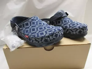 Levi’s X Crocs All Terrain Clogs Sashiko Dark Wash & Navy New in Box US M7/W9 - Picture 1 of 19