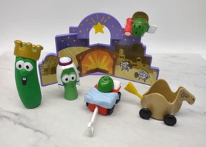 VTG Veggie Tales Characters Lot Of Figures Nativity Set Incomplete 2000 SEE - Picture 1 of 8